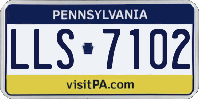 PA license plate LLS7102