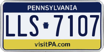 PA license plate LLS7107