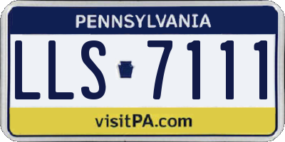 PA license plate LLS7111
