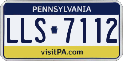 PA license plate LLS7112