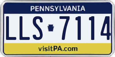 PA license plate LLS7114