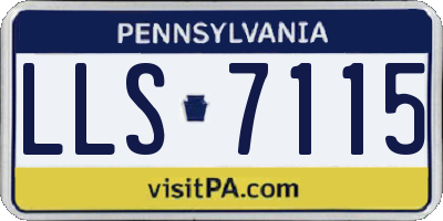 PA license plate LLS7115