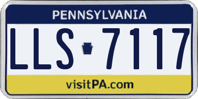 PA license plate LLS7117