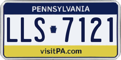 PA license plate LLS7121