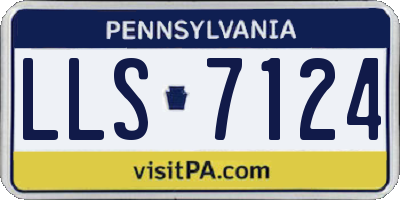 PA license plate LLS7124