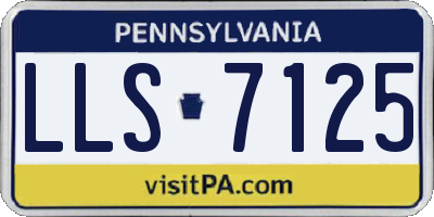 PA license plate LLS7125