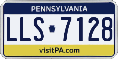 PA license plate LLS7128
