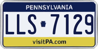 PA license plate LLS7129