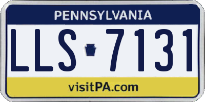 PA license plate LLS7131
