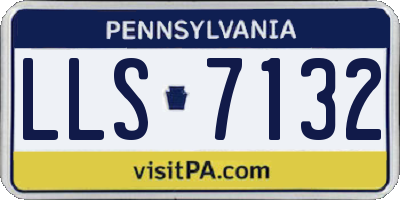 PA license plate LLS7132