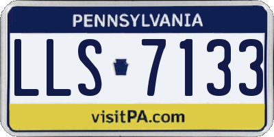 PA license plate LLS7133