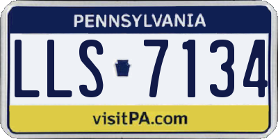 PA license plate LLS7134