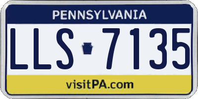 PA license plate LLS7135