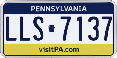 PA license plate LLS7137