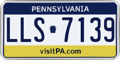PA license plate LLS7139