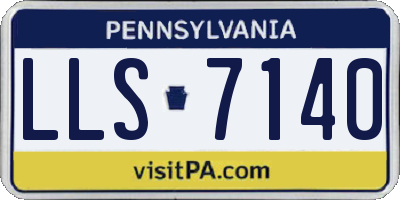 PA license plate LLS7140