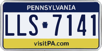 PA license plate LLS7141