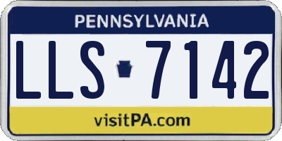 PA license plate LLS7142