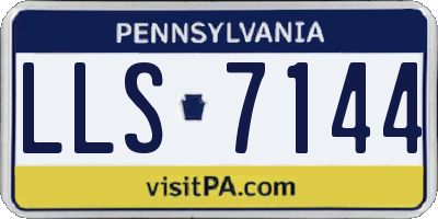 PA license plate LLS7144