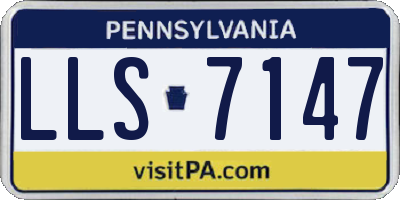 PA license plate LLS7147