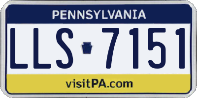 PA license plate LLS7151