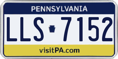 PA license plate LLS7152