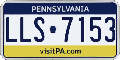 PA license plate LLS7153