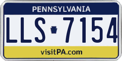 PA license plate LLS7154