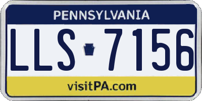 PA license plate LLS7156