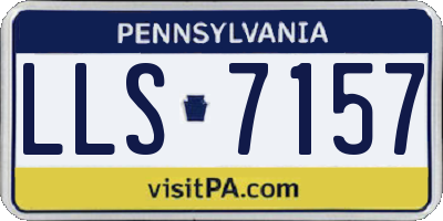 PA license plate LLS7157