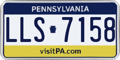 PA license plate LLS7158