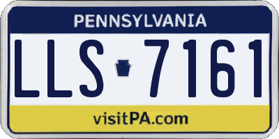 PA license plate LLS7161