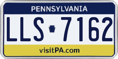 PA license plate LLS7162