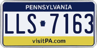 PA license plate LLS7163