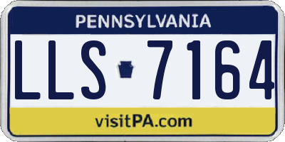 PA license plate LLS7164