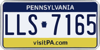 PA license plate LLS7165
