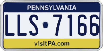 PA license plate LLS7166