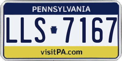 PA license plate LLS7167