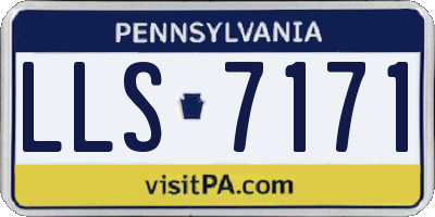 PA license plate LLS7171