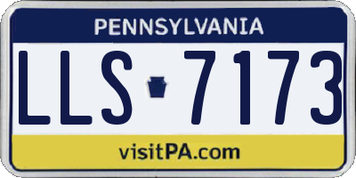 PA license plate LLS7173