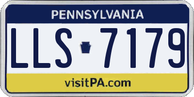 PA license plate LLS7179