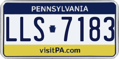 PA license plate LLS7183