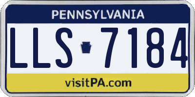 PA license plate LLS7184
