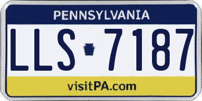 PA license plate LLS7187