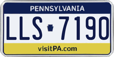 PA license plate LLS7190