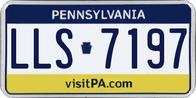PA license plate LLS7197