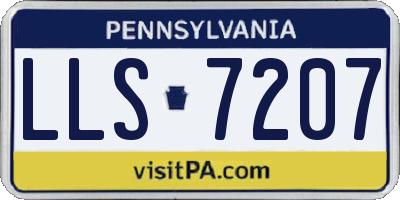 PA license plate LLS7207