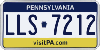 PA license plate LLS7212