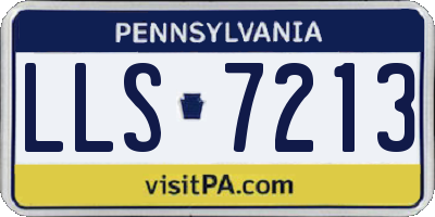 PA license plate LLS7213