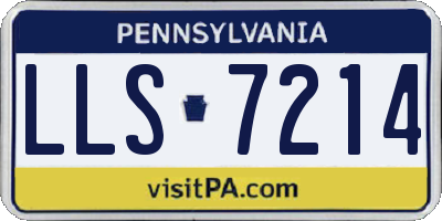 PA license plate LLS7214